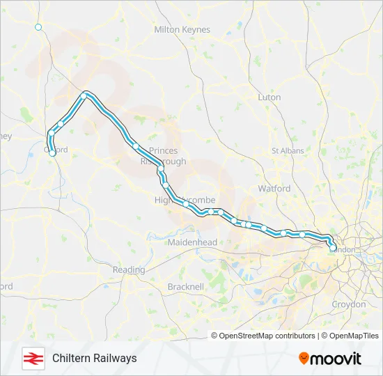 CHILTERN RAILWAYS Train Line Map
