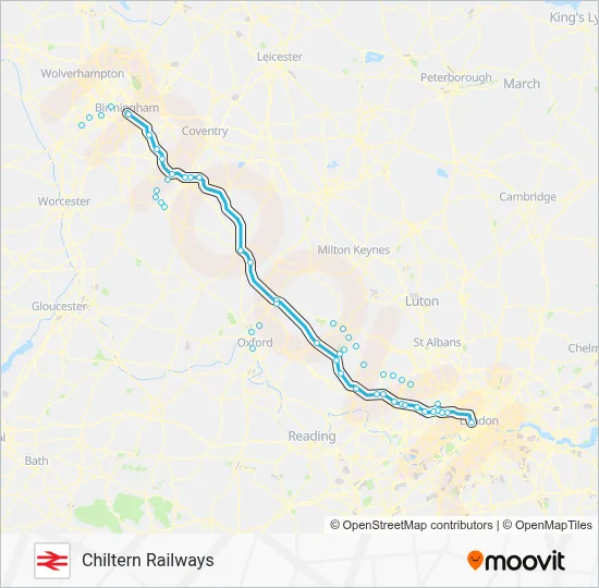 CHILTERN RAILWAYS Route: Schedules, Stops & Maps - London Marylebone ...