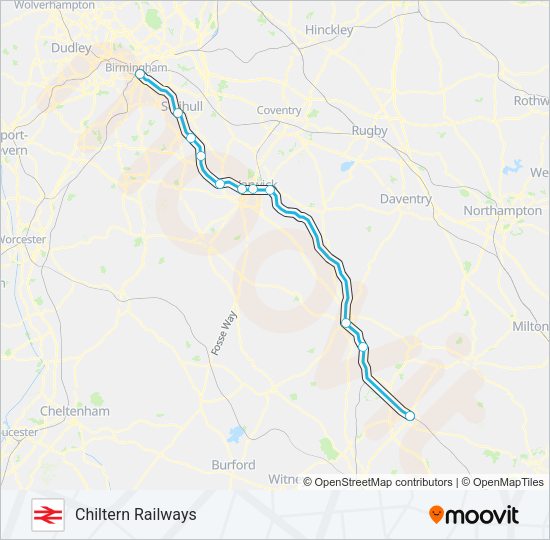 CHILTERN RAILWAYS Train Line Map