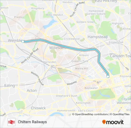 CHILTERN RAILWAYS Route: Schedules, Stops & Maps - Wembley Stadium ...