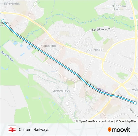 CHILTERN RAILWAYS Train Line Map