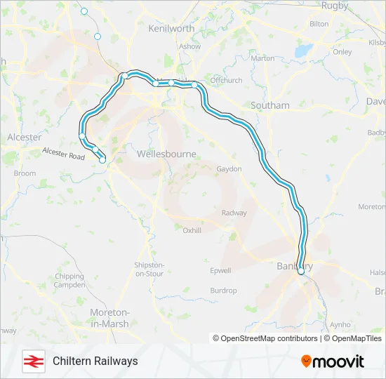 CHILTERN RAILWAYS Train Line Map
