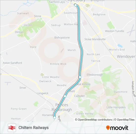 CHILTERN RAILWAYS Train Line Map