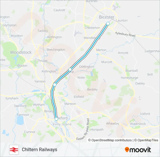 CHILTERN RAILWAYS Train Line Map
