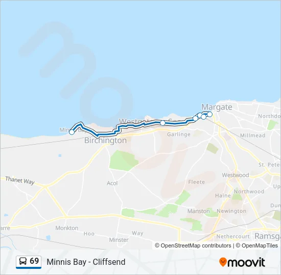 69 Bus Line Map
