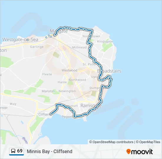 69 Bus Line Map