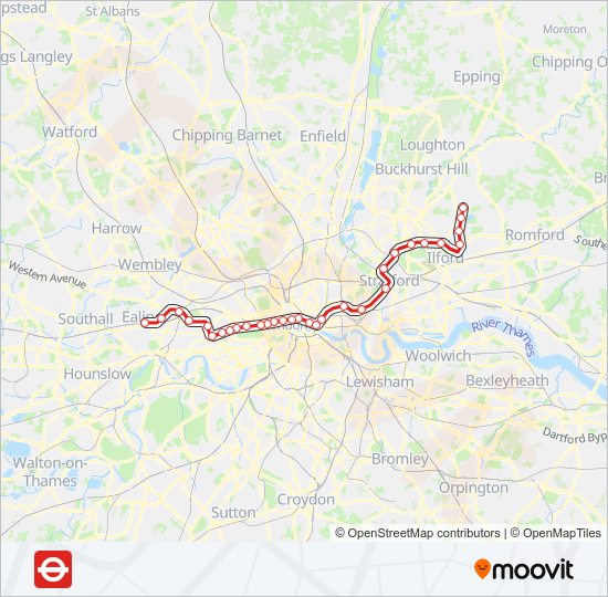 CENTRAL Tube Line Map