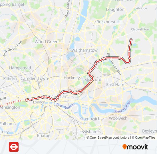 CENTRAL Tube Line Map