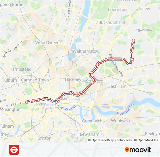 CENTRAL Tube Line Map