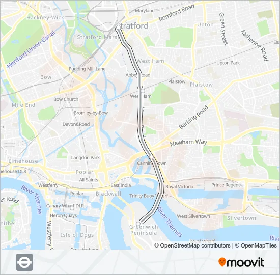 JUBILEE Tube Line Map