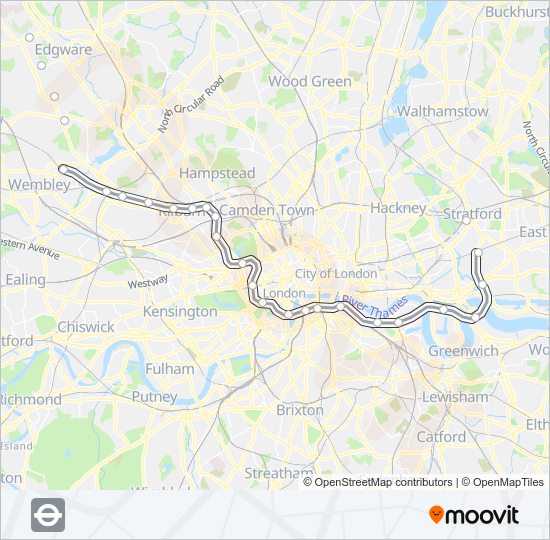 JUBILEE Tube Line Map
