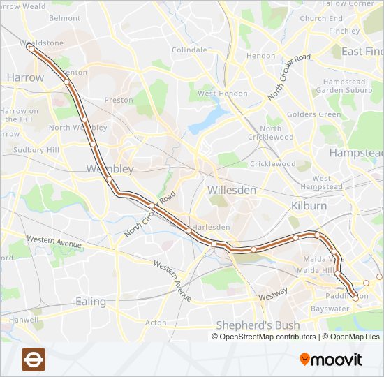 BAKERLOO Tube Line Map