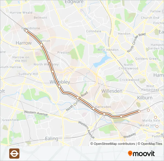 BAKERLOO Tube Line Map