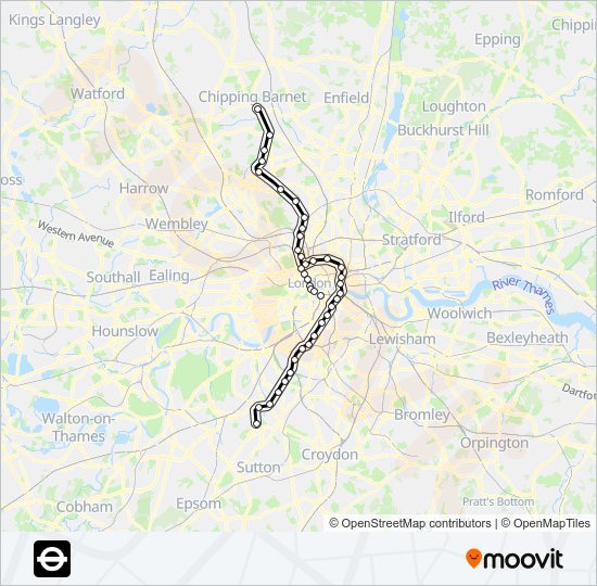 NORTHERN Tube Line Map