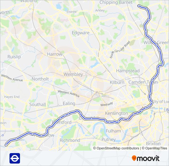 PICCADILLY Tube Line Map