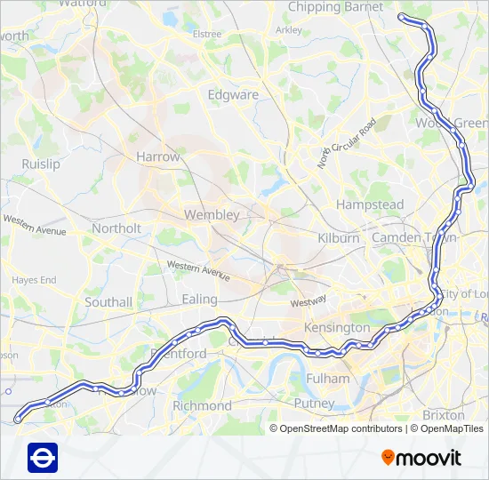 PICCADILLY Tube Line Map