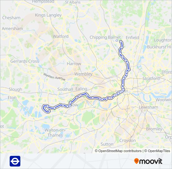 PICCADILLY Tube Line Map
