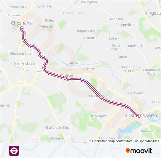 METROPOLITAN Tube Line Map