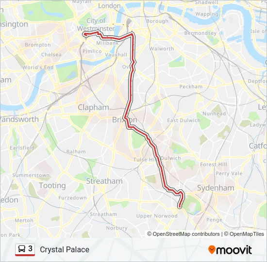 3 Bus Line Map