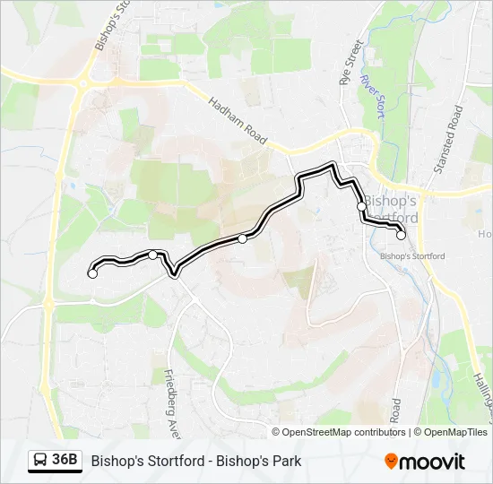 36B Bus Line Map