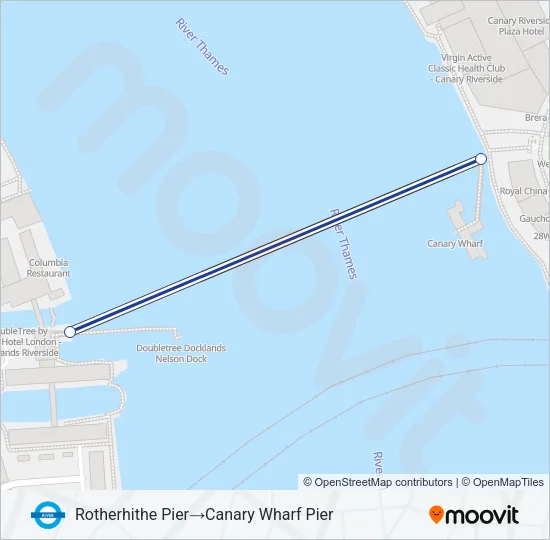 RB4 River Bus Line Map