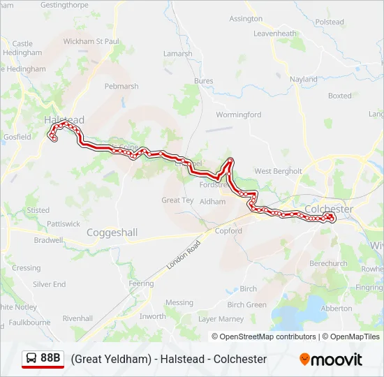 88B Bus Line Map