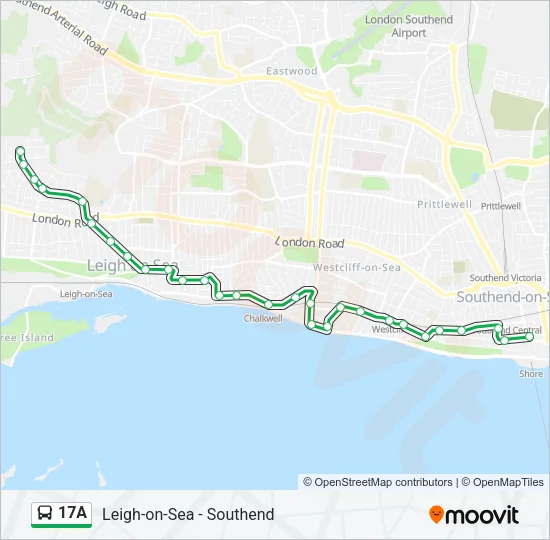 17A Bus Line Map