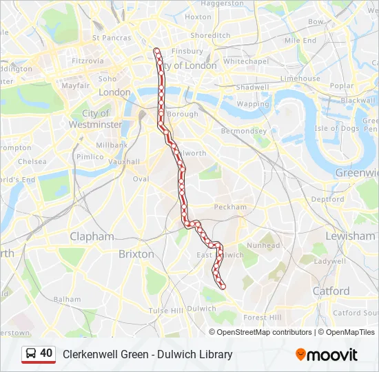 Cct Bus Schedule Route 40 40 Route: Schedules, Stops & Maps - Dulwich Library (Updated)