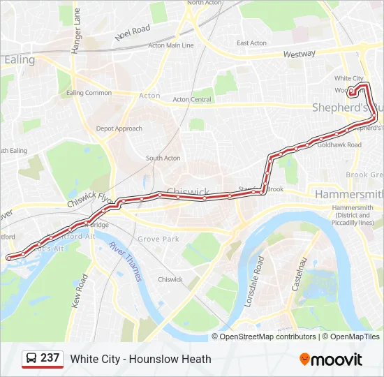 237 Bus Line Map