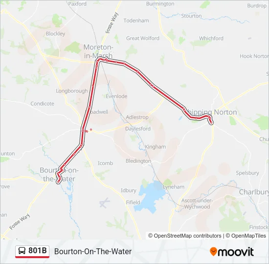 801B Bus Line Map