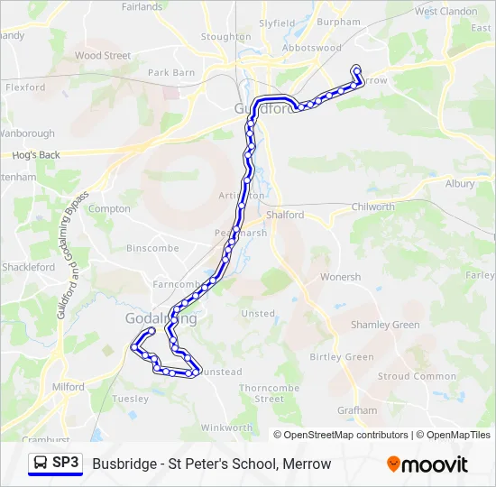 Sp3 Postcode Map SP3 Route: Schedules, Stops & Maps - Godalming (Updated)