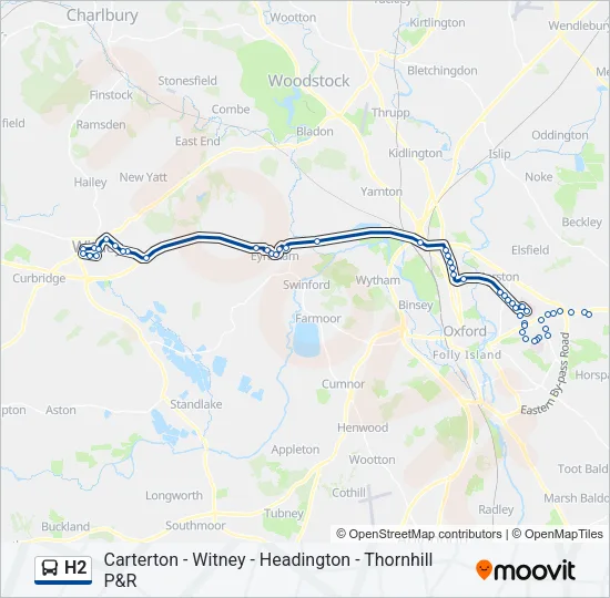 H2 Bus Line Map