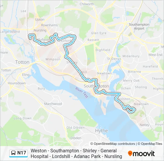 N17 Route: Schedules, Stops & Maps - Weston (Updated)