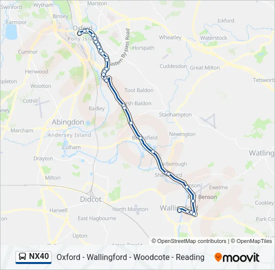 NX40 Bus Line Map