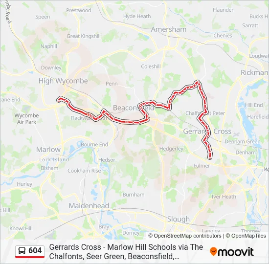 604 Route: Schedules, Stops & Maps - Gerrards Cross (Updated)