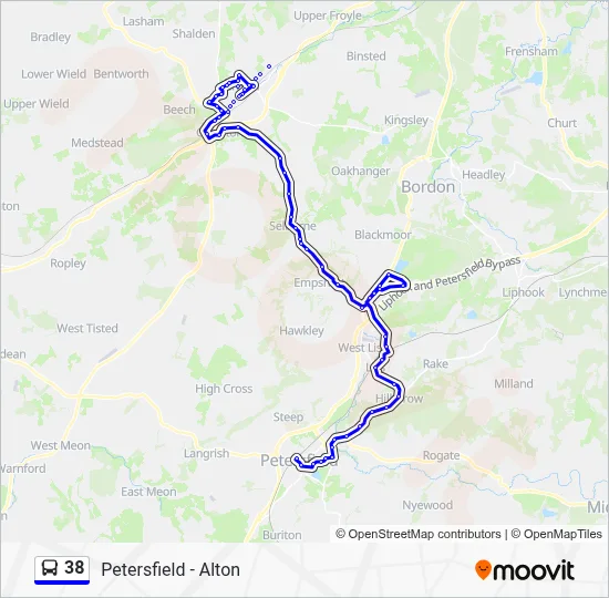 38 Route: Schedules, Stops & Maps - Alton (Updated)