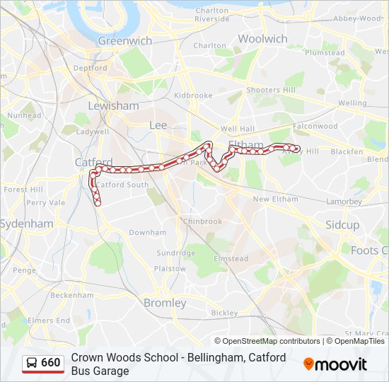 660 Bus Line Map