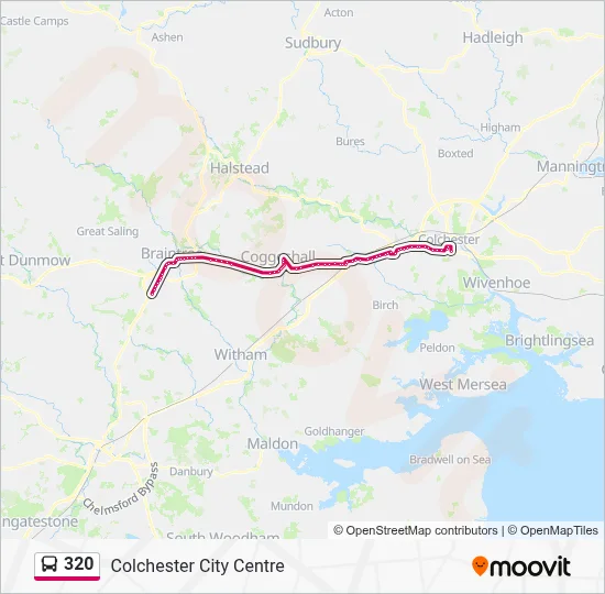 320 Route: Schedules, Stops & Maps - Colchester City Centre (Updated)