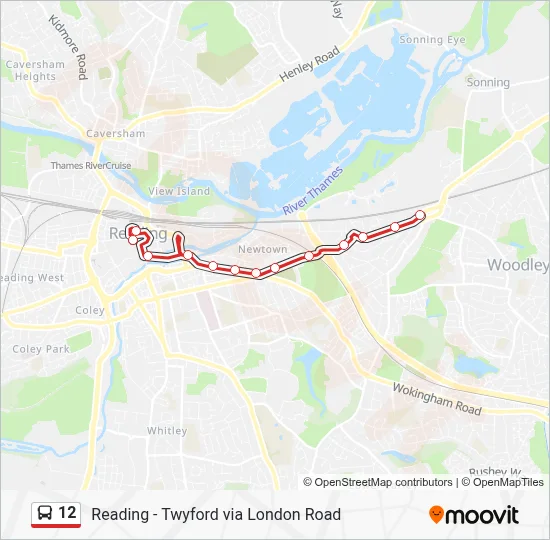 12 Route: Schedules, Stops & Maps - North Earley (Updated)