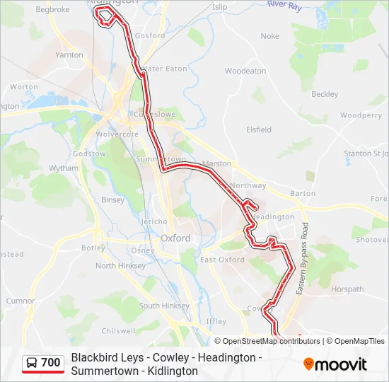 700 Route: Schedules, Stops & Maps - Blackbird Leys (Updated)