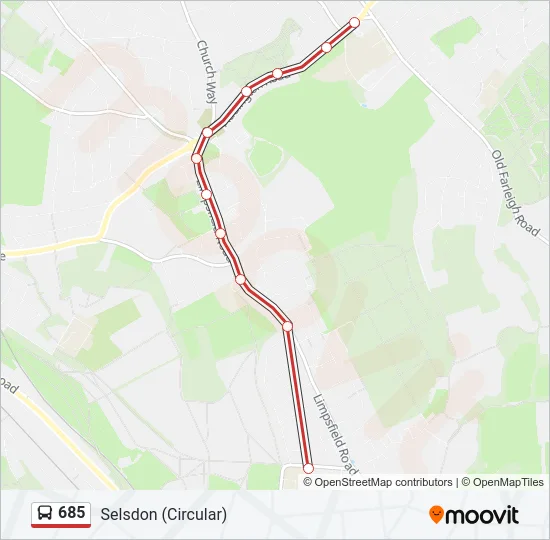 685 Bus Line Map