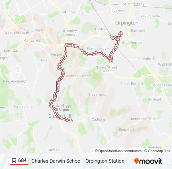684 Bus Line Map