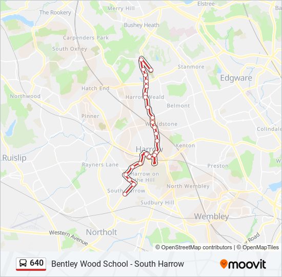 640 bus Line Map