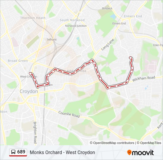 689 Bus Line Map