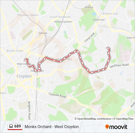 689 Bus Line Map