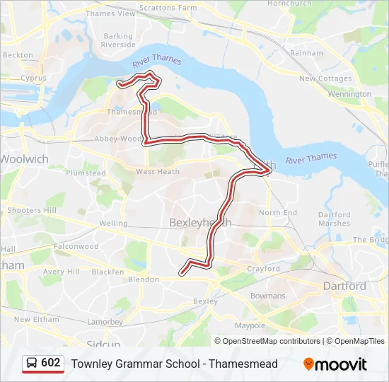 602 Bus Line Map