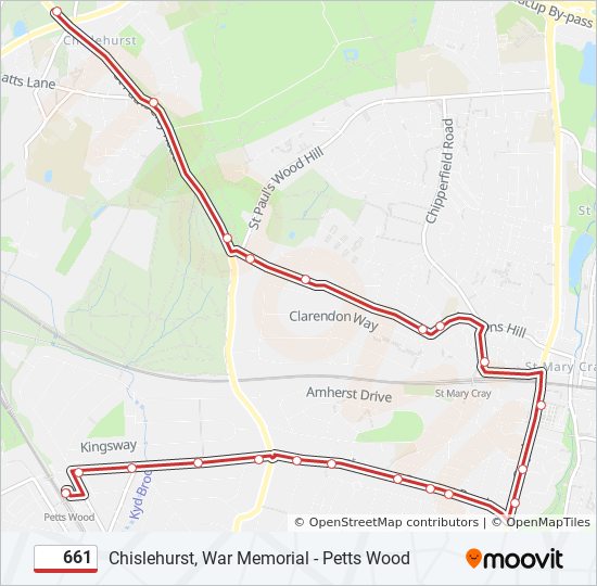 661 Route: Schedules, Stops & Maps - Petts Wood (Updated)