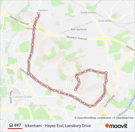 697 Bus Line Map