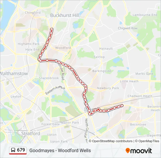679 Bus Line Map