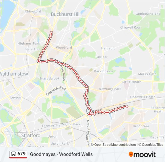 679 bus Line Map